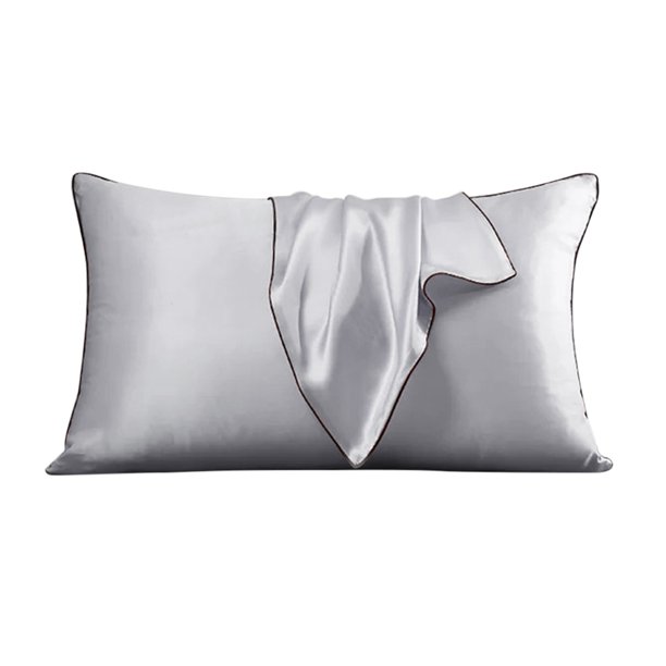 Funda de almohada multicolor de poliéster, funda de almohada de repuesto para cama, accesorios para ropa de cama, gris plateado Advancent HA7061-02B