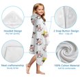 thumbnail image 7 of White Cow Happy Pattern Hooded Bath Towel，50"x30" for Ages 3 To 12 Kids, Quick Dry Lightweight Soft Microfiber Hood Beach Towel Cover Up for Kids, 7 of 7