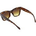 thumbnail image 4 of Women's Chunky Cat Eye Sunglasses Neutral Colored Square Lens 48mm (Tortoise / Amber), 4 of 4