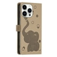 thumbnail image 3 of Leather Case for iPhone 13 Pro Max ,Premium PU Leather Embossed Elephant Stand/Cover/Wallet/Flip Case, 3 of 10