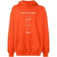 thumbnail image 2 of OXI Hoodie Sweatshirt - Name The Triangle Ronald, Basic Casual Hoodie for Men's and Women Fleece Hoodie Long Sleeve - Orange Small, 2 of 3