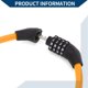 thumbnail image 3 of Candado de bicicleta Unique Bargains, cable de seguridad, combinación de 4 dígitos reiniciable, cadena de acero de 64 cm, naranja, 1 pieza, 3 of 6