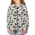 thumbnail image 2 of DISNIMO Dachshund Hoodies for Girls Paw Print Hoodie Kids Boys Hoodies with Zip Hoodie Sweatshirt Girls Hooded Sweatshirts Zip Up Boys Hoodie Jackets Size 11-13 Jacket Teen Girl Streetwear Hoodie, 2 of 7