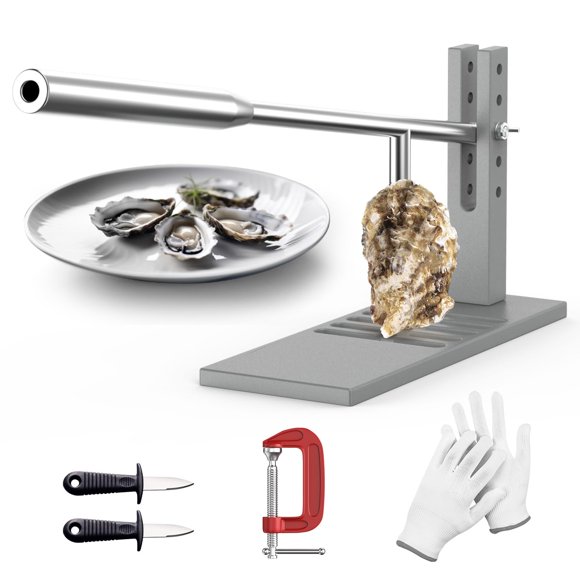 Stainless Steel Oyster Shucker Tool,Portable Oyster Shucking Knife,Easy to Use Oyster Knife,Oyster Opener Machine for Home Use,Including Two Oyster Shucking Kn