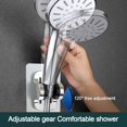thumbnail image 5 of Useful Bathroom Accessories Wall Mounted Self-Adhesive Showerhead Bracket Shower Head Holder Handheld Sprayer Support Sprayer Fixed Base BLACK, 5 of 8