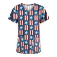 thumbnail image 2 of TIMIFIS Womens Scrub Tops Independence Day Summer American Flag Print Short Sleeve 4th of July Patriotic Working Uniform Nursing Scrub Tops with Pockets - Spring/Summer, 2 of 4