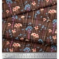 thumbnail image 2 of Soimoi Poly Georgette Fabric Floral & Check Print Fabric by the Yard 52 Inch Wide, 2 of 5