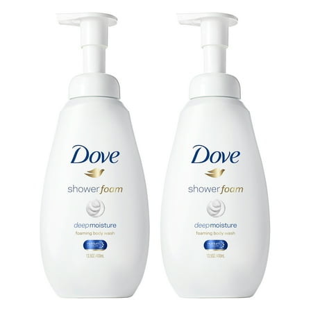 Dove Deep Moisture Shower Foam, 13.5 oz, Twin Pack