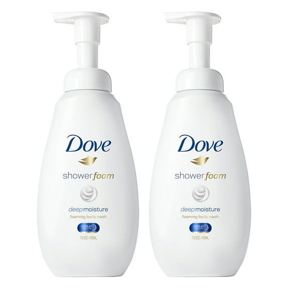 Dove Deep Moisture Shower Foam, 13.5 oz, Twin Pack