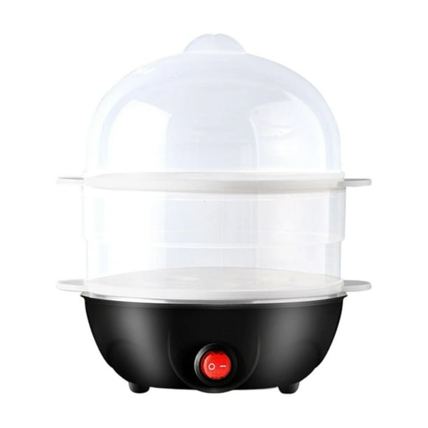 Mini olla para huevos de acero inoxidable de doble capa para huevos pasados por agua y duros.Electrodoméstico para el desayuno en la cocina doméstica.Cocción rápida con apagado automático.