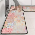 thumbnail image 2 of Kitchen Rugs Sets Of 2,Pioneer Flower Floral Print Pattern Anti Fatigue Kitchen Mat Rugs Non Slip Washable,Decorative Kitchen Floor Mats for Kitchen,Sink,Laundry,17"x47"+17"x47", 2 of 5