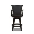 thumbnail image 6 of Home Square 2 Piece 26" Swivel Faux Leather Counter Stool Set in Vintage Brown, 6 of 11