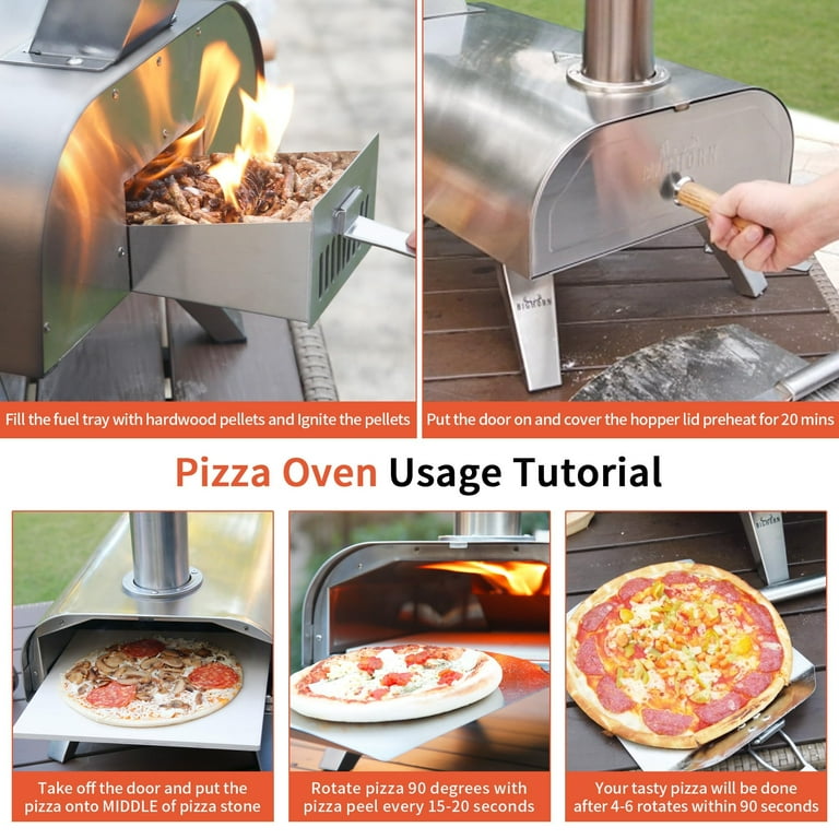 BIG HORN OUTDOORS Wood Pellet Fire Cooker, Portable Stainless