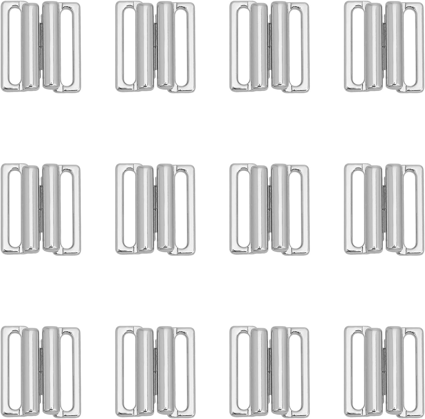 Resistant 304 Stainless Steel Magnetic Clasps with Glue-in Ends Matte Surface Rectangle Stainless Steel Color 18.5x12.5x6mm Hole: 3x10mm