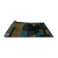 thumbnail image 2 of Ahgly Company Indoor Round Abstract Light Blue Modern Area Rugs, 5' Round, 2 of 4
