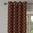 thumbnail image 2 of Ambesonne Fleur De Lis Grommet Curtain, Royal Pattern, 50" x 72", Burgundy Earth Yellow, 2 of 6