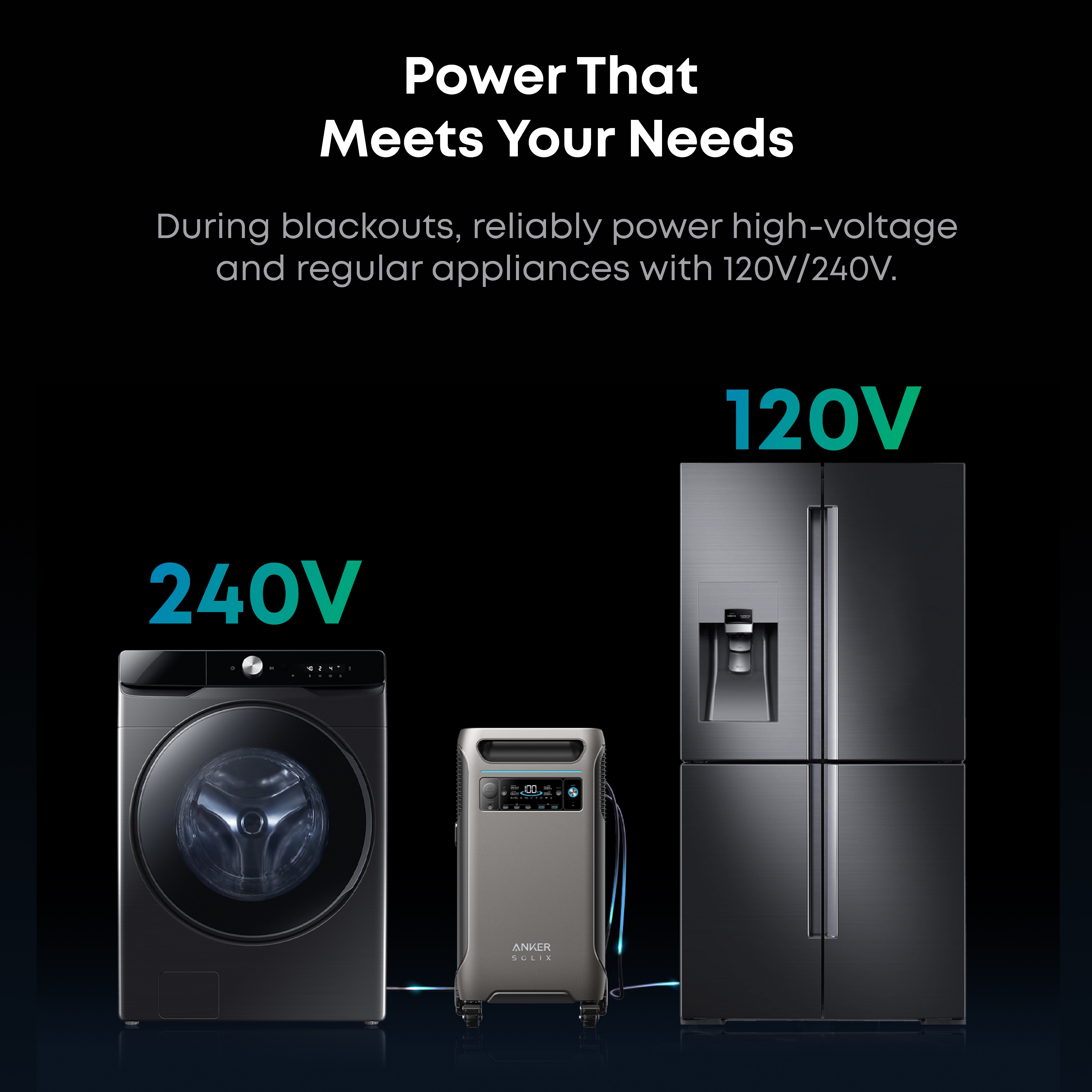 SOLIX F3800 6,000W Output 3,840Wh Power Station w/ 1 400W Solar Panel, Home Backup/RVs Solar Generator