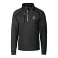 thumbnail image 2 of Men's Cutter & Buck Heather Charcoal Springfield Cardinals Mainsail Sweater-Knit Half-Zip Pullover Jacket, 2 of 3