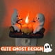 thumbnail image 3 of Fantasma Fogata Parpadeante Nocturna S Resina Decoraciones Interiores para Familiares Amigos, 3 of 9