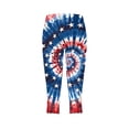 thumbnail image 4 of Ofertas Del Dia de Hoy Relampago! QATAINLAV 4th of July Capri Leggings for Women Independence Day Patriotic Legging Cropped Pants Holiday Beach Yoga Capris Blue XL, 4 of 6