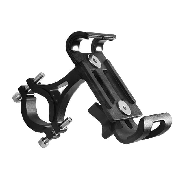 Soporte para teléfono celular con manillar de aleación de aluminio para Negro Cola soporte para teléfono de bicicleta