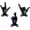 Black, variant on Set of 3 Hand Gesture Wall Hooks, 4 Inch Gold Hangers for Keys Towels Coats, Unique Rock On Cross Fingers Hang Loose Decor