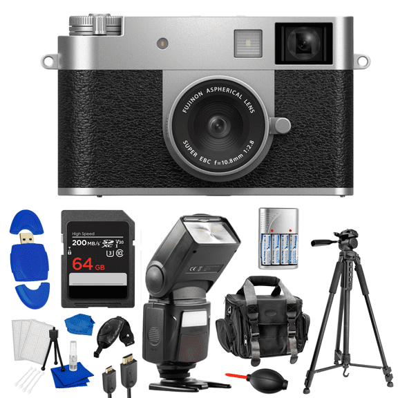 FUJIFILM X half Digital Camera (Silver) Bundle 1