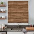 thumbnail image 5 of Brown Wooden Board Sheer Curtains 84 Inches Long, Simple Vintage Country Wood Grain Light Filering Curtains, Breathable Simi Curtain Privacy Drapes for Living Room Bedroom Window Treatment, 5 of 9