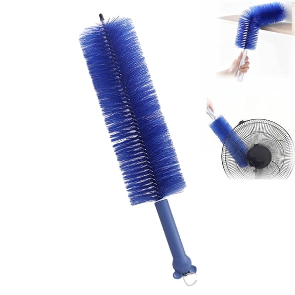Microfiber Fan Duster Bendable Cobweb Cleaner, Reusable Washable Dust Brush, Flexible Cleaning Tool for Home AC Vents Blinds Car Curtain