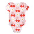 thumbnail image 2 of Blossoms Cherry Baby Bodysuits 100% Cotton Short Sleeve for 0-24 Months Baby Golf Outfit 12Months, 2 of 6