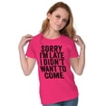 thumbnail image 4 of I Didn't Want to Come Introvert Funny Womens Fitted Plus Size Graphic Tee Brisco Brands 2X, 4 of 5