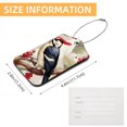 thumbnail image 5 of Woodpecker Luggage Tag, Travel Tags, Handbag Tag - Square PU Leather 2 Pack with Privacy Cover and Stainless Steel Ring - Suitable for Travel, Backpack, Handbag [Amazon Approved], 5 of 7