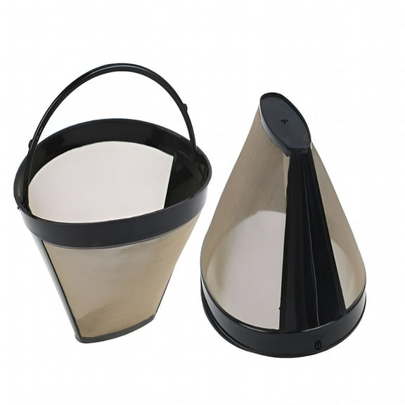 ACDANC 2 Pack Reusable Tone Filter Replacement for Coffee Basket GTF 10 12 14 Cup Cone Machines Brewers