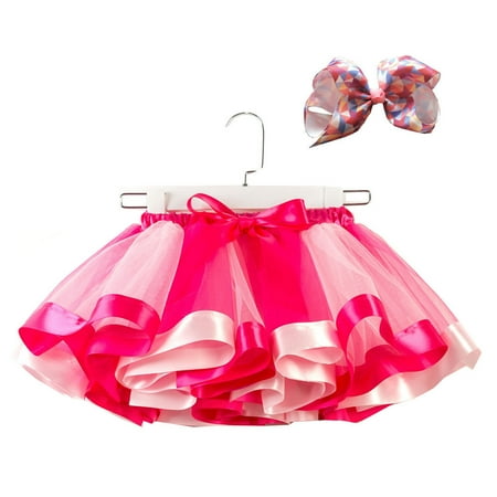 

Party Toddler Hairpin Dance Girls Kids Ballet Skirt+Bow Baby Set Girls Outfits&Set
