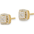 thumbnail image 2 of 14K Yellow Gold Diamond Post Earrings (Width 8) (Length 8) - Jbsp, 2 of 5