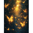 thumbnail image 1 of Qisvanset 12x16 Inch Moonlit Forest Butterfly Canvas Wall Art, Mystical Fantasy Nature Wall Art Home Decoration, 1 of 8