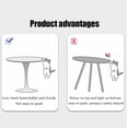 thumbnail image 3 of Miniyam 23.6" Round Dining Table, Small Wood Breakfast Table for Apartment, Kitchen or Studio, Modern Compact Dining Table for 2, Black Marble, 3 of 7