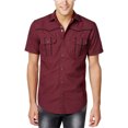 thumbnail image 1 of INC Piped Piper - Camisa con botones para hombre, color rojo, extragrande I-N-C Botones al frente, 1 of 1
