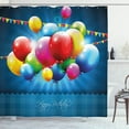 thumbnail image 1 of Ambesonne Fun Shower Curtain, Vibrant Colored Balloons, 69"Wx84"L, Multicolor, 1 of 3