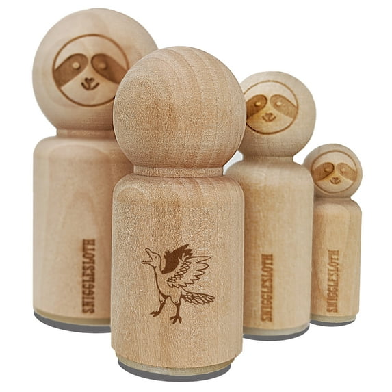 Archaeopteryx Winged Feathered Bird Like Dinosaur Rubber Stamp for Scrapbooking Crafting Stamping - Large 1-1/4 Inch
