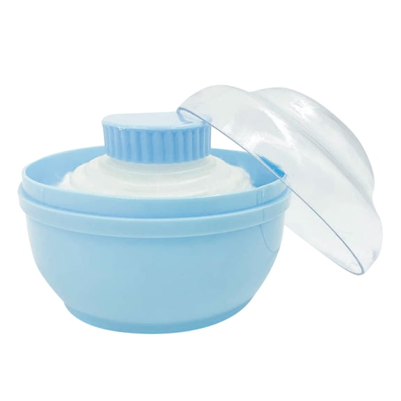 Godom Storage Body Powder Container, Large Fluffy Body After Bath Powder Case Body Villus Powder Puff Box Makeup Cosmetic Talcum Powder Container With Hand Holde