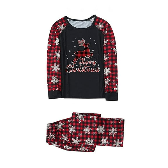 Azrian Family Christmas Pajamas Set Red Plaid Top and Long Pants Sleepwear Sets