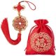 thumbnail image 1 of 1 juego de monedas con nudo chino rojo de la riqueza, moneda de cinco emperadores, para colgar en el dormitorio o el coche, adornos de buena fortuna, amuleto de la suerte y bolsa de bendición roja., 1 of 5