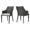 Gray/Light Gray, variant on GDF Studio Leeward Outdoor Wicker Dining Chairs with Cushions, Set of 2, Gray and Light Gray