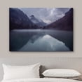 thumbnail image 3 of wall26 Canvas Print Wall Art Dark Blue &amp; Purple Misty Mountain Reflections Nature Wilderness Photography Modern Art Rustic Scenic Colorful Multicolor for Living Room, Bedroom, Office - 12"x1, 3 of 5