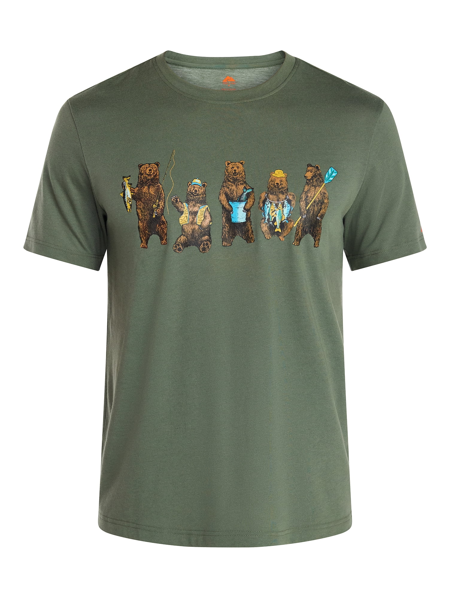 Ozark Trail Men's Active Graphic Tee with Short Sleeves, Sizes S-3XL