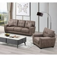 thumbnail image 3 of Topline Home Furnishings Chaise d'appoint marron luxueuse, 3 of 3