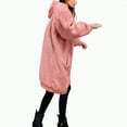 thumbnail image 6 of Towmus Long Teddy Fleece Coats for Women Clearance Full Zip Winter Warm Soft Fluffy Long Sleeve Hooded Jackets Casual Loose Overcoat Cardigan Outwear, 6 of 6
