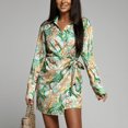thumbnail image 4 of Vestido de manga larga con estampado de solapa de primavera y otoño para mujer Pompotops hdfakjf9676, 4 of 9