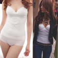 thumbnail image 5 of Women Padded Bra Spaghetti Strap V Neck Vest Cami Tank Tops T-Shirt, 5 of 5